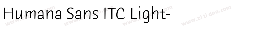 Humana Sans ITC Light字体转换